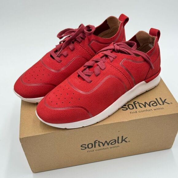 SoftWalk Women’s Stella Red Sneakers Sz 8 - Picture 2 of 8